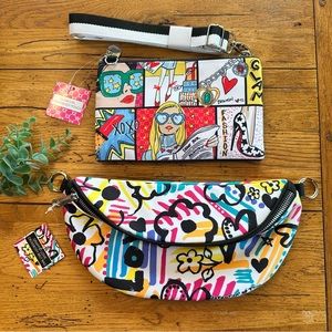 Brighton Glam Girl Crossbody Pouch and Brighton Graffiti Love Belt Bag N…